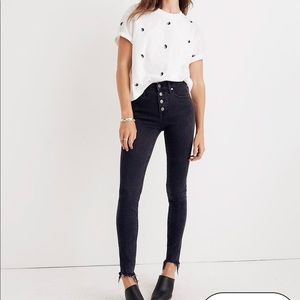 Madewell 9” high rise skinny jeans